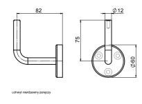 Uchwyt poręczy stal nierdzwna - 2
