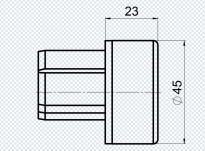 Zakończenie walcowe poręczy - 2