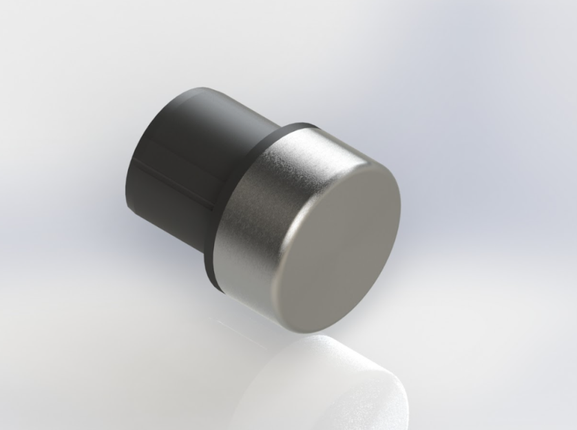 Zakończenie walcowe nierdzewne poręczy