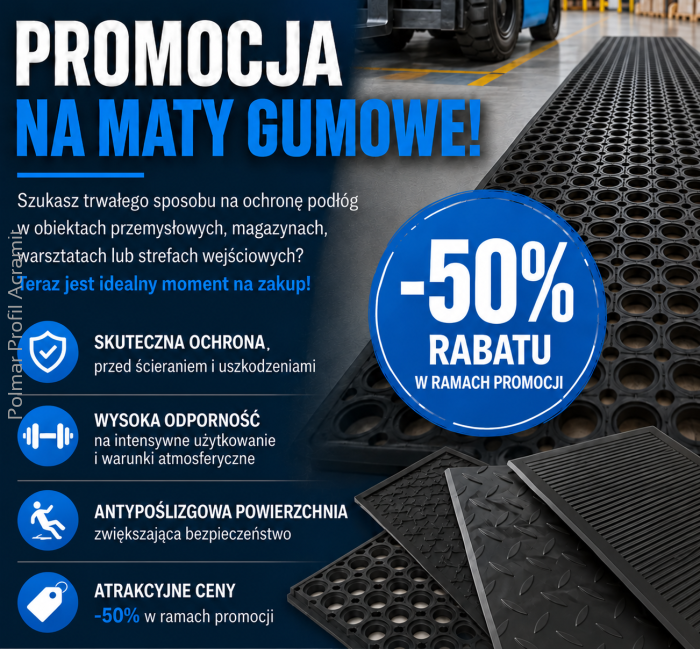 Promocja na maty gumowe – trwała ochrona podłóg w atrakcyjnej cenie